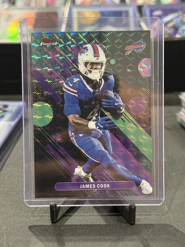 2025 Topps Finest Black Geometric Refractor #71 James Cook 02/20