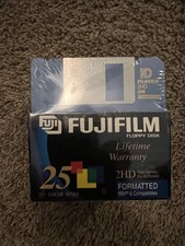Fujifilm 3.5 Floppy Disks 2HD 1.44MB 25 Pack Color Disks IBM PC Formatted Sealed