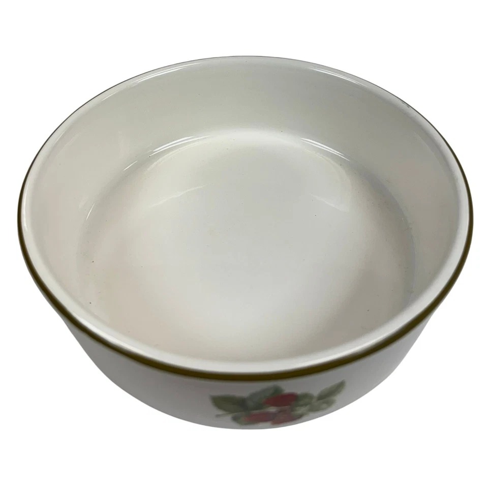 Cuenco de cereales Wedgwood Fruit Sprays Croft (forma de borde) verde 6-3/4" Inglaterra Foto 4 de 4