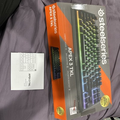 SteelSeries Apex 3 TKL RGB Gaming Keyboard   New/Open Box 