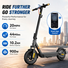 900W 12" ELECTRIC SCOOTER FOR ADULTS 44 MILES RANGE 20MPH W/DUAL SUSPENSION