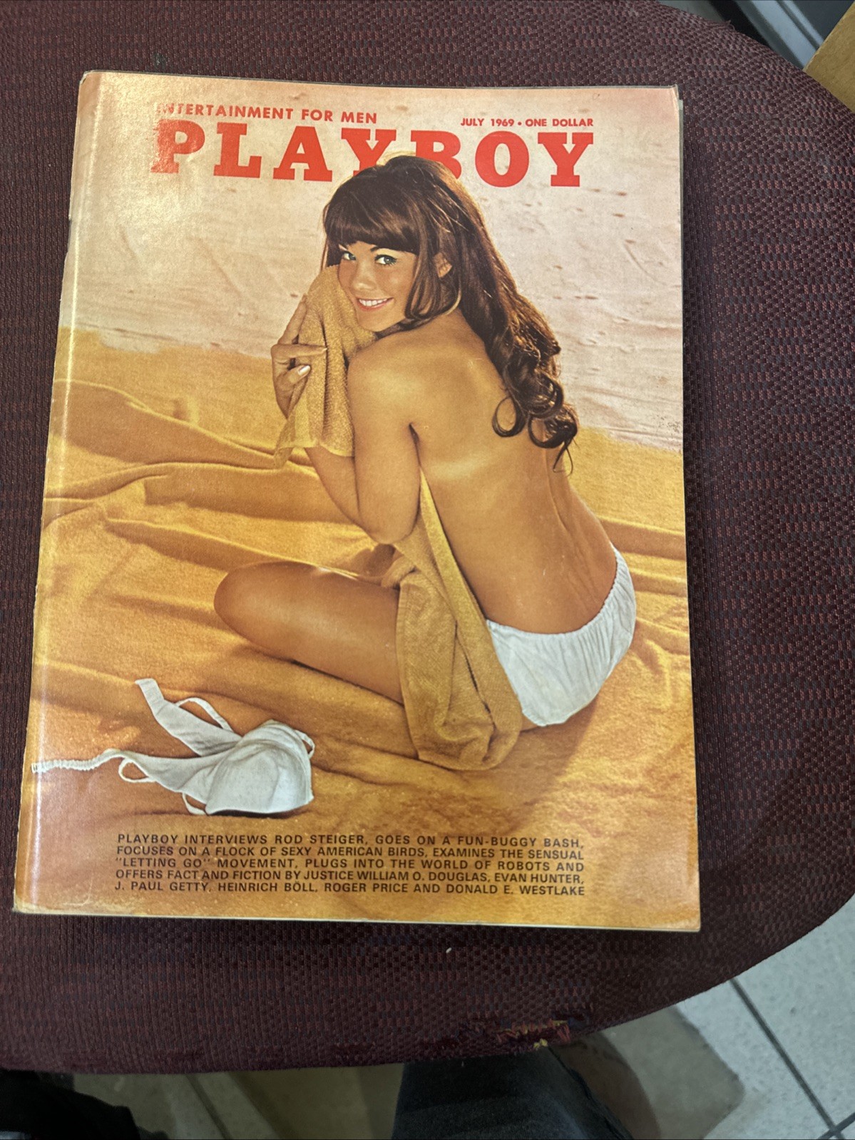Vintage PLAYBOY Magazine July 1969 Barbi Benton, Rod Steiger W Centerfold VG