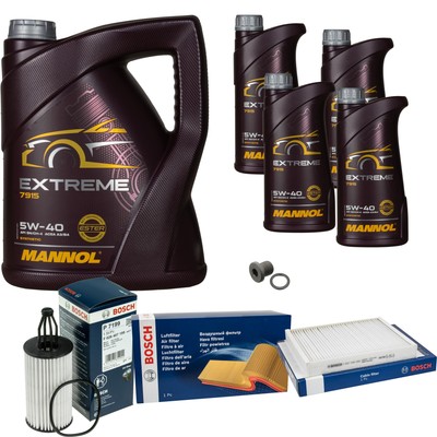 BOSCH Inspektionspaket 9 L MANNOL Extreme 5W-40 für Mercedes-Benz GLC A M G 43
