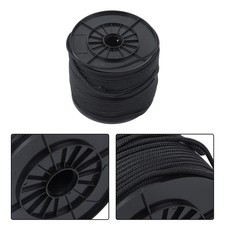 1/4 Inch Nylon Rope 500 Foot Spool 100 Nylon Solid Braid Rope Spool Black