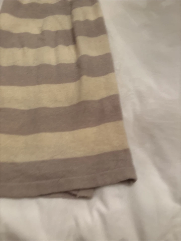 复古 Liz Claiborne 8 码羊羔毛中长裙条纹面霜 — 第 3/3 张图片