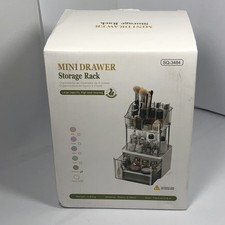 3 Tier Makeup Organizer Countertop with Drawer - Bathroom Makeup Organizer gray