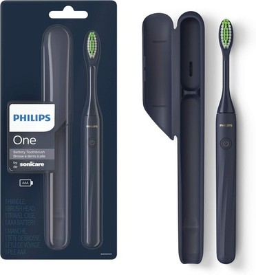 Philips Sonicare Battery Toothbrush Midnight Blue HY1100/04 Timer Travel Case