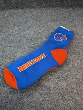 Boise State Broncos "For Bare Feet" Large Socks New 2 Pairs Orange/Blue/White