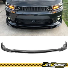 Fits 15-23 Dodge Charger SRT V3 Style Gloss Black Front Bumper Lip Splitter 4PCS