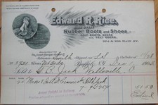 1928 Letterhead: Rice Rubber Boots & Shoes- Buffalo, NY