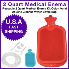 2L Reusable Enema Bag Colonic Irrigation Cleansing Kit Medical Cleaner Water