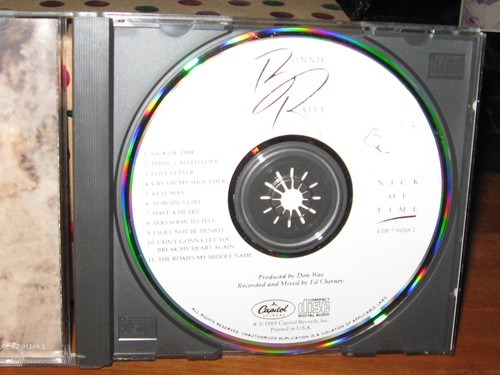 Nick Of Time by Bonnie Raitt (Mar-1989, Capitol/EMI Records) - Picture 3 of 3