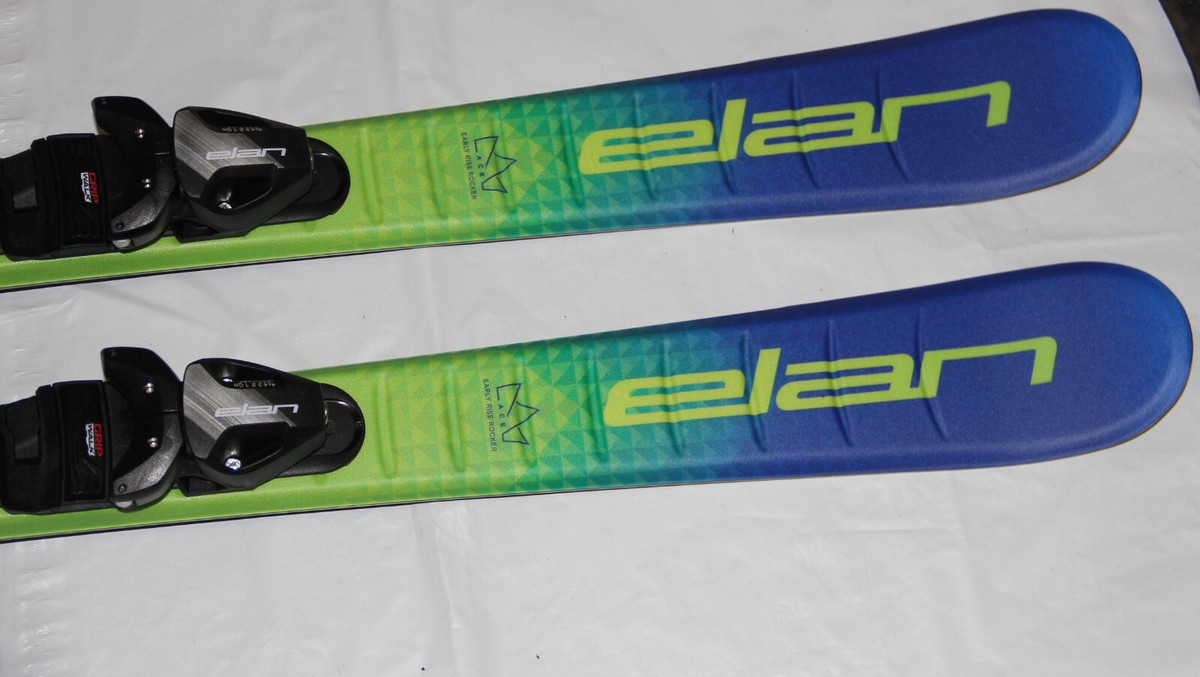 キッズスキー　Elan JETT 100cm U-FLEX NEW Elan 100cm Kids jr skis Jett Ace uflex + EL 4.5 GW size