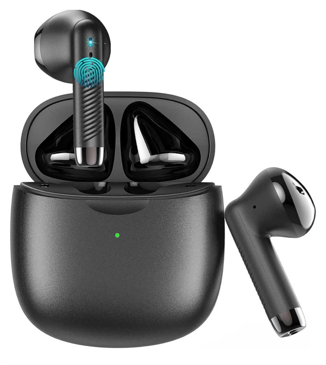 Bluetooth Earbuds 5.3 stereo bass, USB C Mini charging Case (Android-iOS) Tablet-image