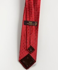 BROOKS BROTHERS Men's Silk Necktie Made In USA Designer Red Geometric
