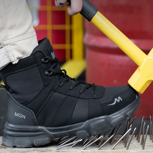 Botas Hombres Puntera de Acero Zapatos Anti-roturas Resistente al Desgaste Construcción Zapatos de Trabajo - Imagen 5 de 40