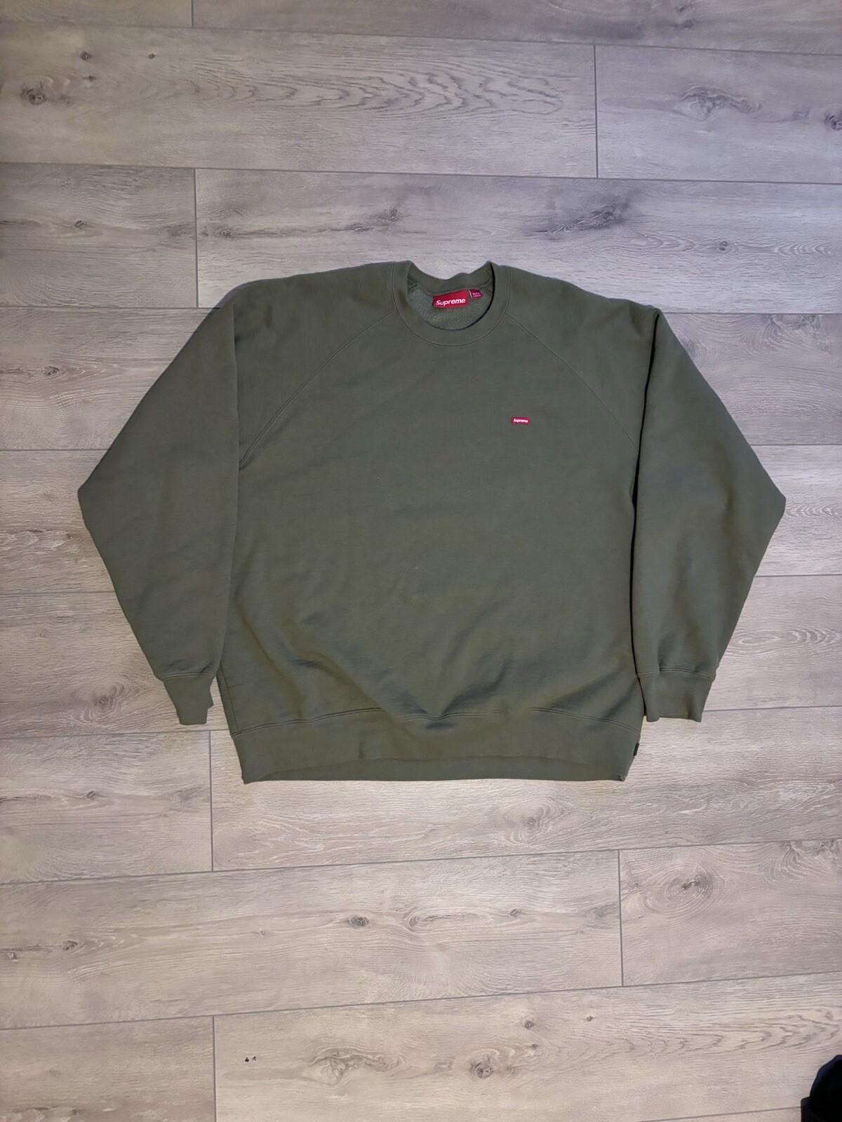 Supreme Small Box Logo Crewneck Olive FW22 Fall Winter 2022 XX-Large