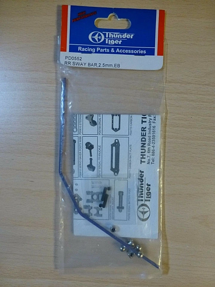 THUNDER TIGER BARRE ANTI ROULIS ARRIERE POUR VOITURE RC EB NEUF - Photo 1/1