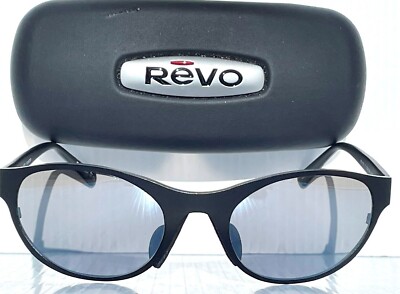 NEW Revo ICON Oval Satin Black POLARIZED Gray Lens Sunglass 1197