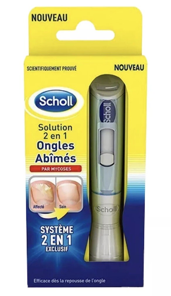 Scholl Traitement ongles abîmés par mycose idéal avant l'été pour pieds nus