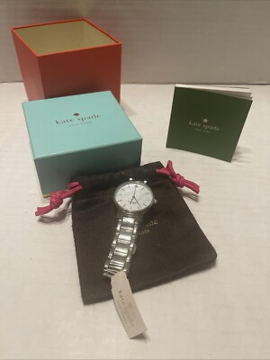Kate Spade Ladies Gramercy Grand White MOP Dial Stainless Steel Watch 1YRU0001