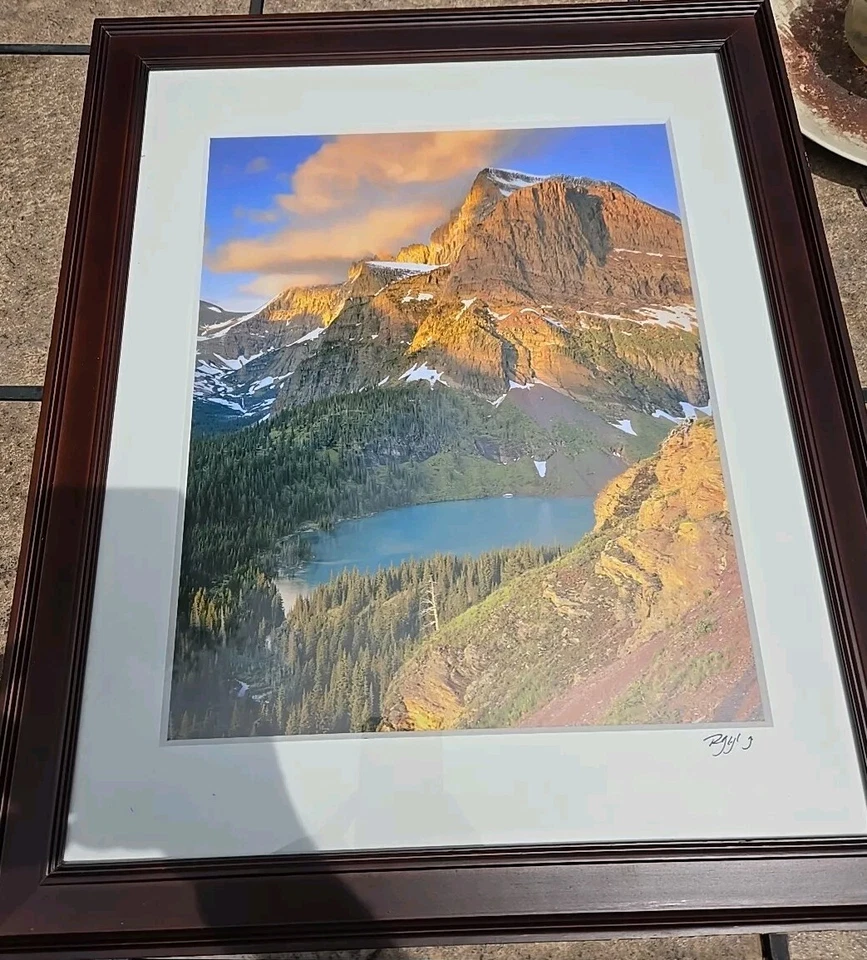 Foto assinada por Rodney Lough Jr Just Woods Glacier National Park 15 X 12 reimpressão? - Imagem 2 de 4
