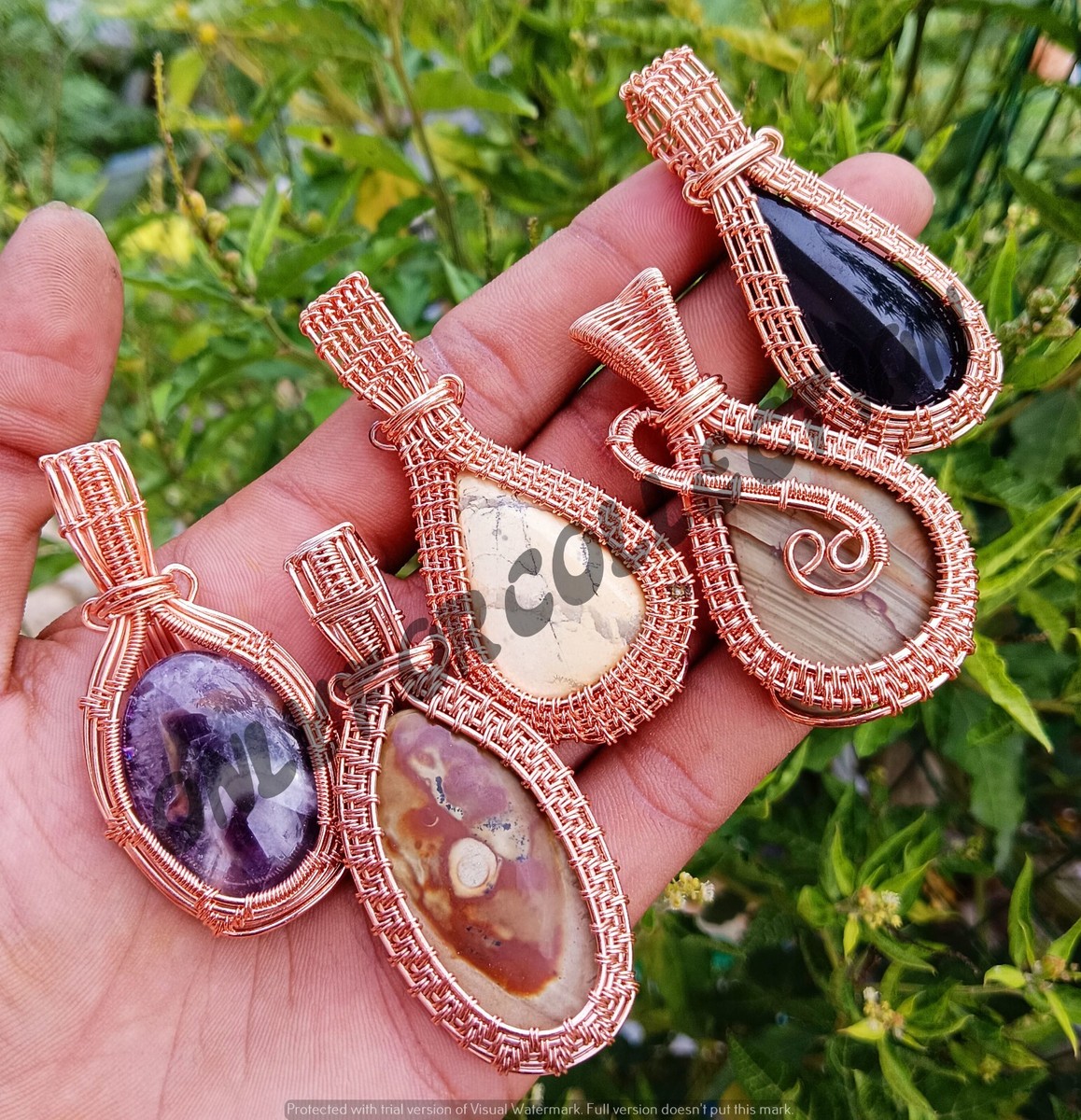 Buy Bulk Onyx Mix Gemstone Handmade Copper Wire Wrap Wholesale