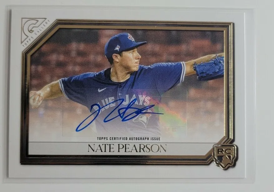 2021 Topps Gallery Nate Pearson Auto Autograph Rookie Card RC Baseball Blue  Jays