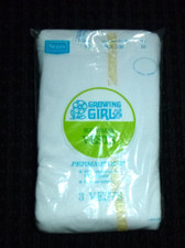 NOS Pkg of 3 Vtg 60s Sears Girls Sleeveless Vest Undershirt White Size 10