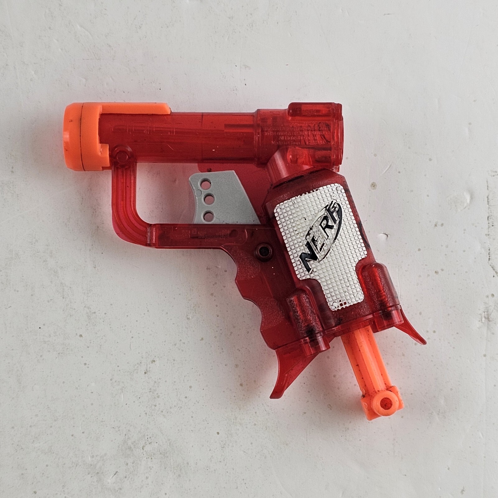 Pair Nerf Jolt blasters single shot blue & Red Clear foam dart blasters