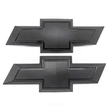 New Gloss Black Front & Tailgate Bowtie Emblem for 2016 - 2018  Silverado 1500