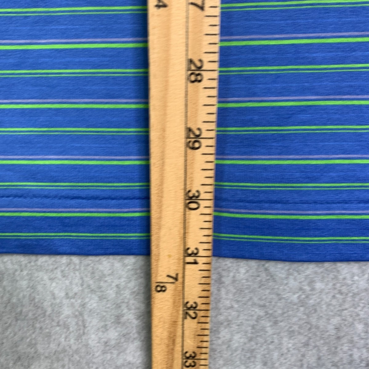 Tiger Woods Collection Polo Shirt XL Blue Striped