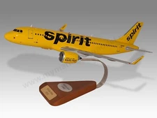 Airbus A320 NEO Spirit Airlines Desk Wood Airplane New Model Small Scale 1/130