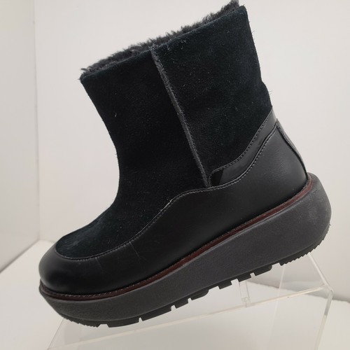 FitFlop Elin Black Suede Calf Winter 