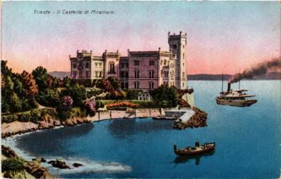 Old postcard AK TRIESTE Il Castello di Miramare Italy (396739)