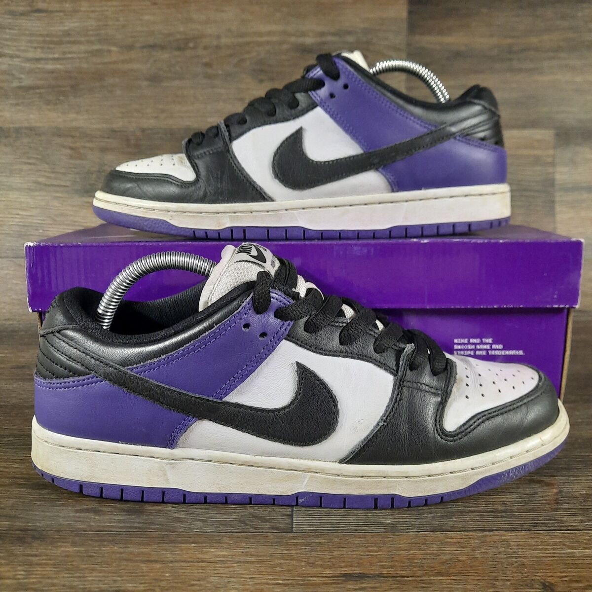Nike SB Dunk Low Pro Court Purple Black White Men’s Shoes BQ6817-500 Size  9.5