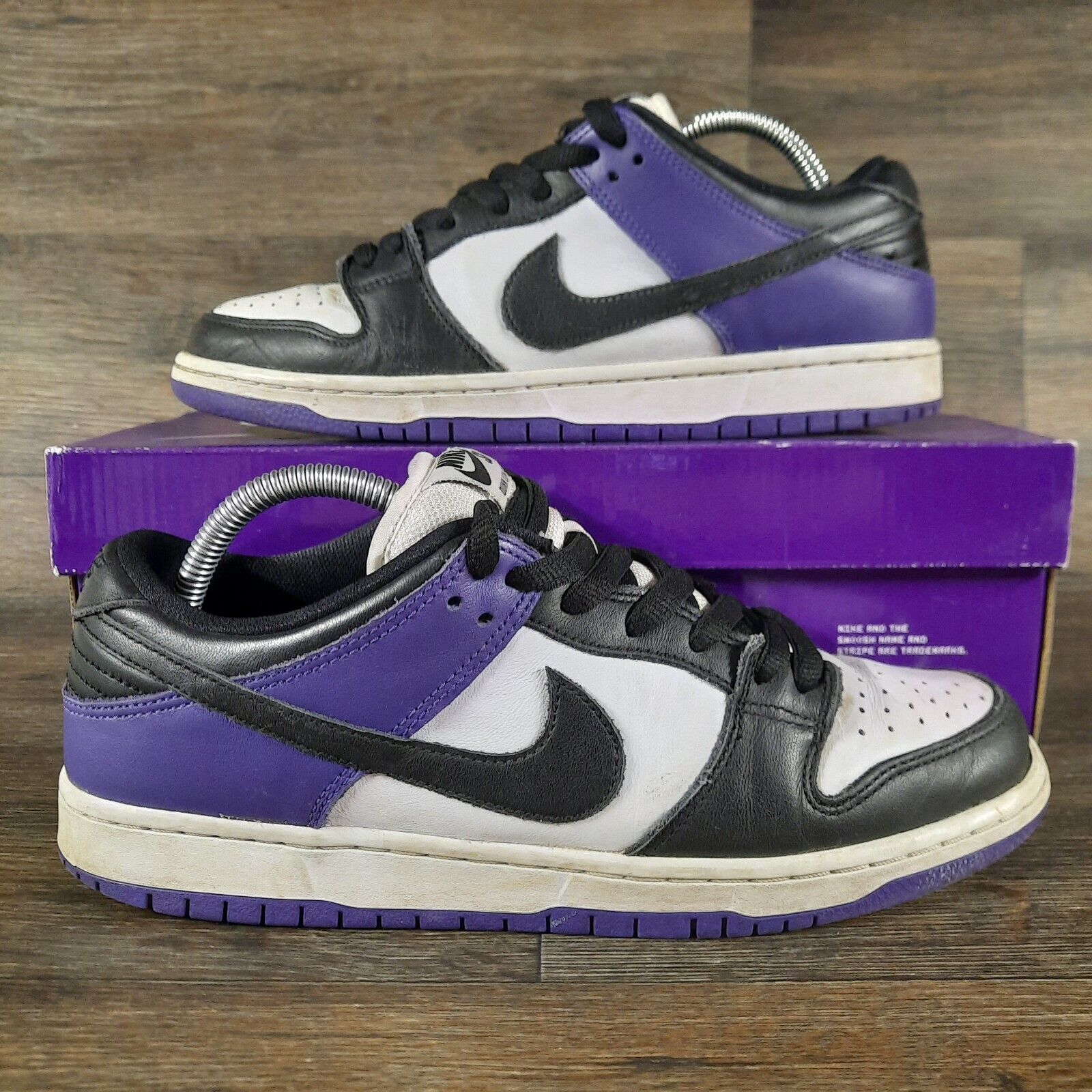 doe niet Echter Rose kleur Nike SB Dunk Low Pro Court Purple Black White Men's Shoes BQ6817-500 Size  9.5 | eBay