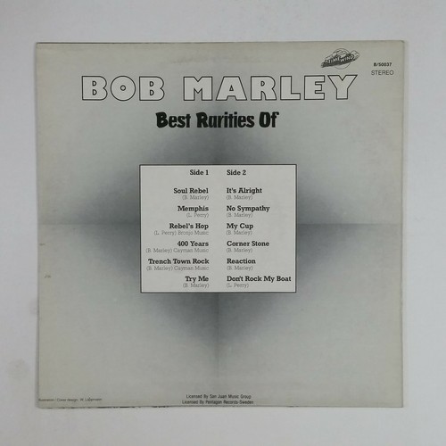BOB MARLEY Best Rarities Of Bob Marley B50037 LP Vinyl VG++ Cover VG+ Blue Label - Imagen 2 de 3