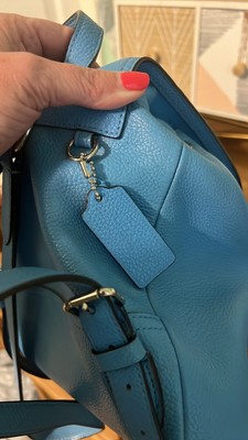 COACH Azure Blue Leather Mini Turnlock Rucksack Backpack  display picture 1