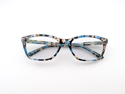 Bebe Eyeglasses, Frames Only, BB5145 400, 53-17-135, Plastic, Blue Floral