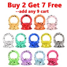 2 Pcs Thin Flexible Silicone Tunnels Ear Gauges Plugs Earskin Expander 2g-3/4"