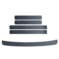 Car Door Sill Anti Kick Stickers Scuff Anti Scratch 3d Carbon Fiber Waterproof