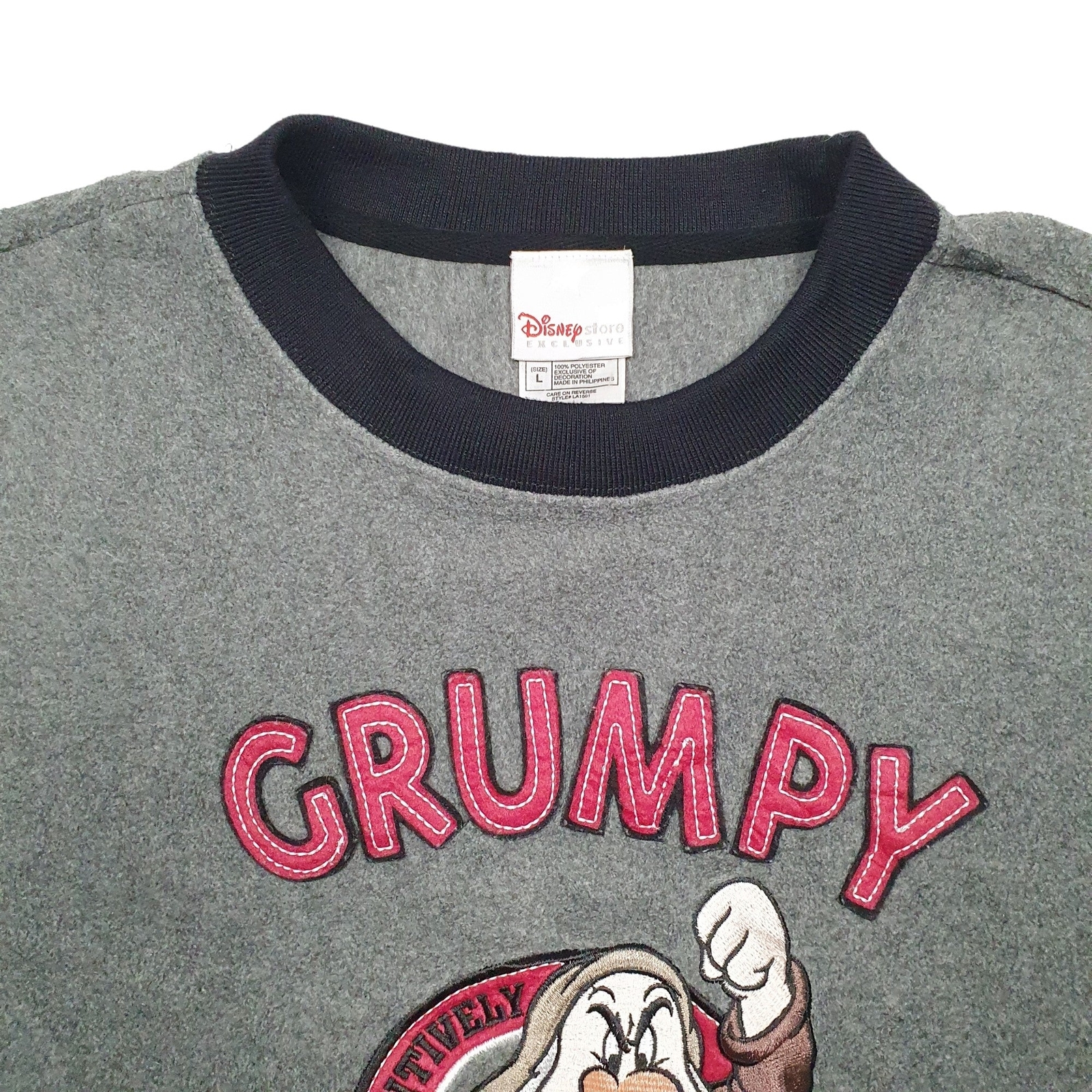 DISNEY Crewneck Grumpy Vintage Jumper Sweatshirt Mens XL image 2