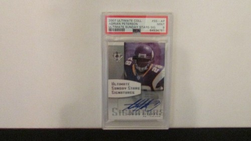 2007 Ultimate Collection Sunday Stars Signature Adrian Peterson PSA 9