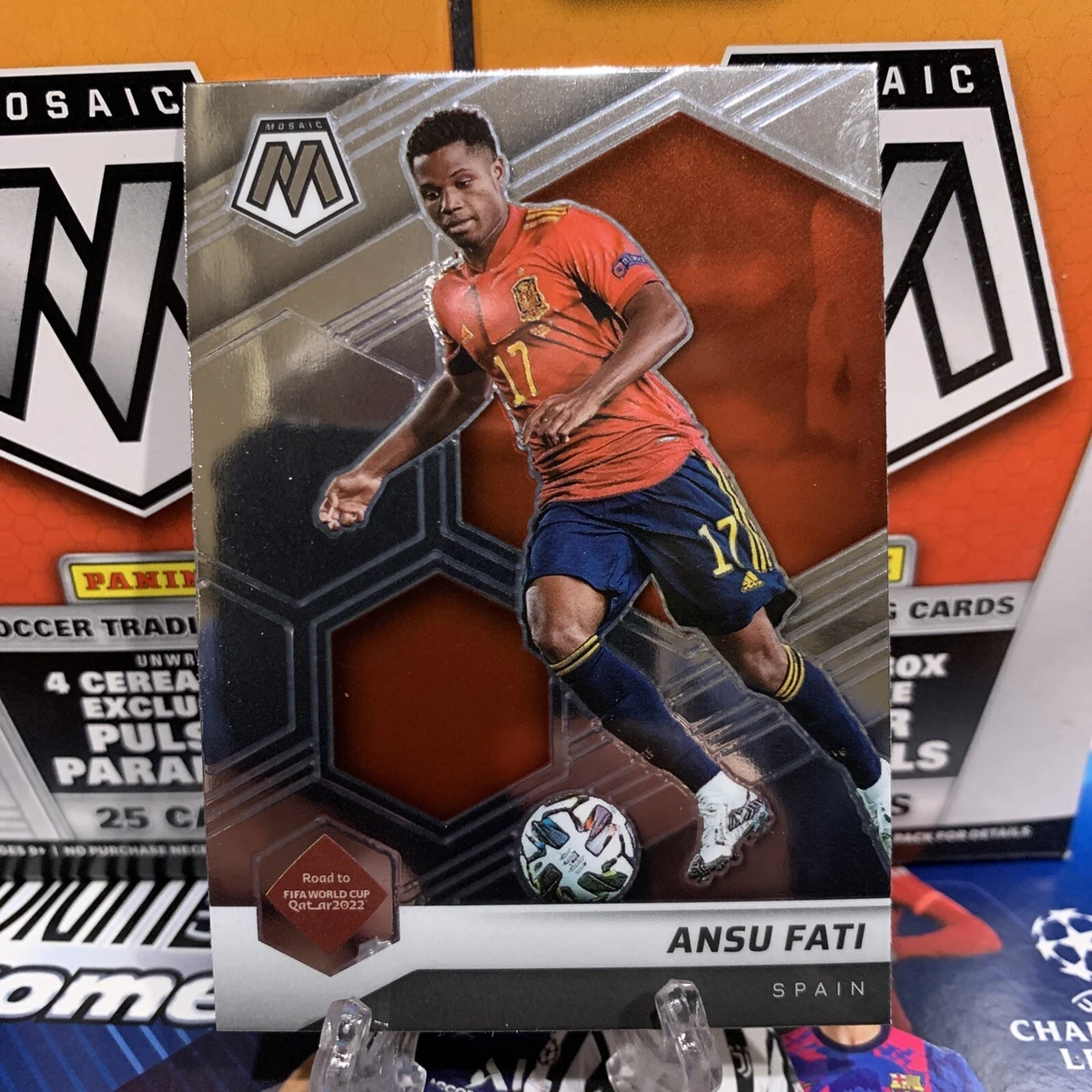 2021-22 Panini Mosaic FIFA Road to World Cup Ansu Fati #124 for