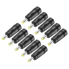 10Pcs DC Adapter Yellow Straight F/M 5.5x2.1mm to 4x1.7mm with 1.54" Wire