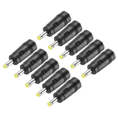 10Pcs DC Adapter Yellow Straight F/M 5.5x2.1mm to 4x1.7mm with 1.54'' Wire