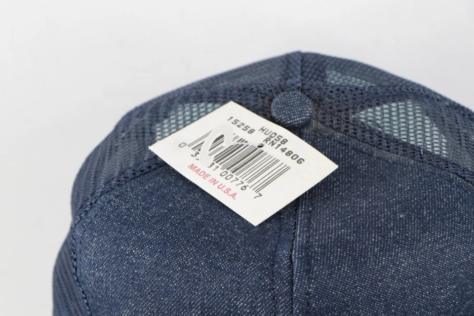 Nuevo de Lote Antiguo Años 80 Carhartt Caja Deletreada Logo Parche Denim Camionero Sombrero Snapback EE. UU. Foto 4 de 4