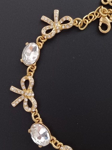 Oscar de la Renta- Collier ras de cou avec des cristaux transparents. - Foto 6 di 10