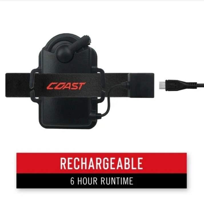 Linterna led Frontal Recargable COAST HL7R - 240 LUMENS - 104 M de alcance + - Imagen 3 de 4